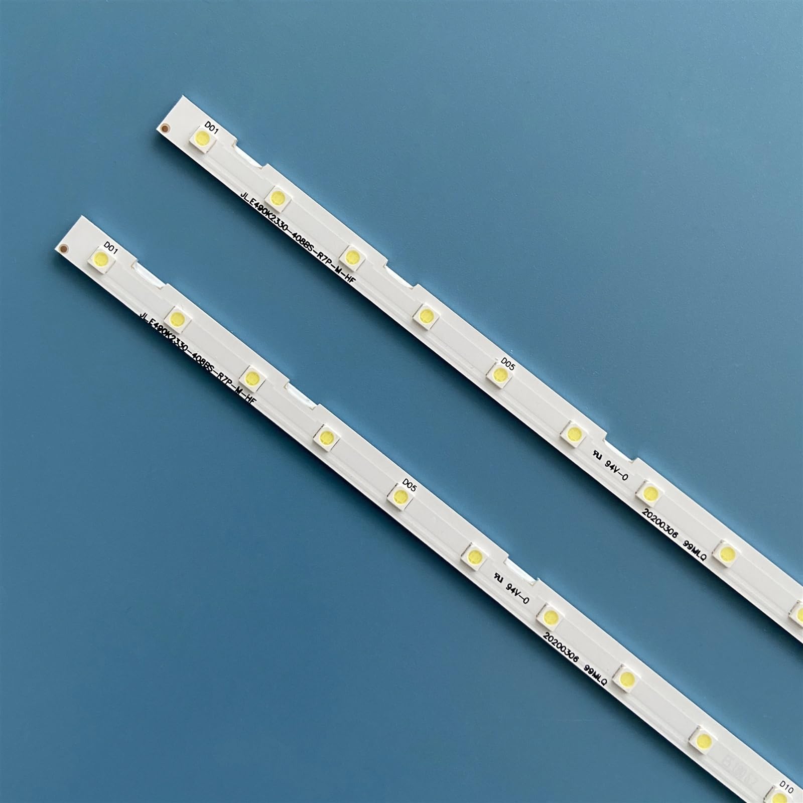 Tira de LED (2 Compatible for Samsung UE49RU7300 UE49NU7105 UE49NU7105K UE49NU7670U UE49NU7020 UE49NU7400 BN96-45953A LM41-00630A LM41-00557A
