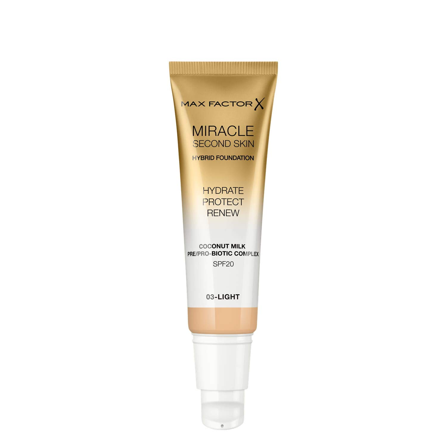 Max FactorMiracle Touch Second Skin Found Spf20,3-Light 30ml