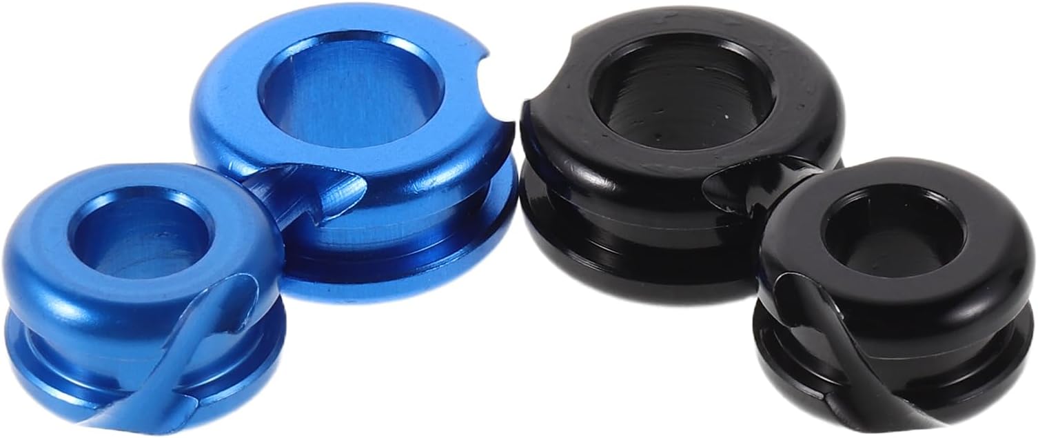 4pcs Compound Bow Peep Sight Set Black Blue 1/4" and 3/16" Tubing Accessories for Archery Target Repair and Bow Tuning