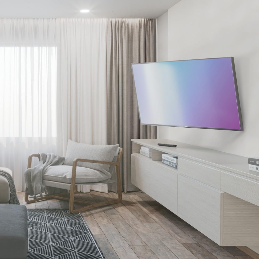 Hama TV Wandhalterung Schwenkbar & Neigbar 32–75 Zoll (81–191 cm) – Vollbeweglich, Ausziehbar, VESA 400x400 – Fernseher Wandhalterung mit Montagezubehör, Wasserwaage & Fischer Dübel