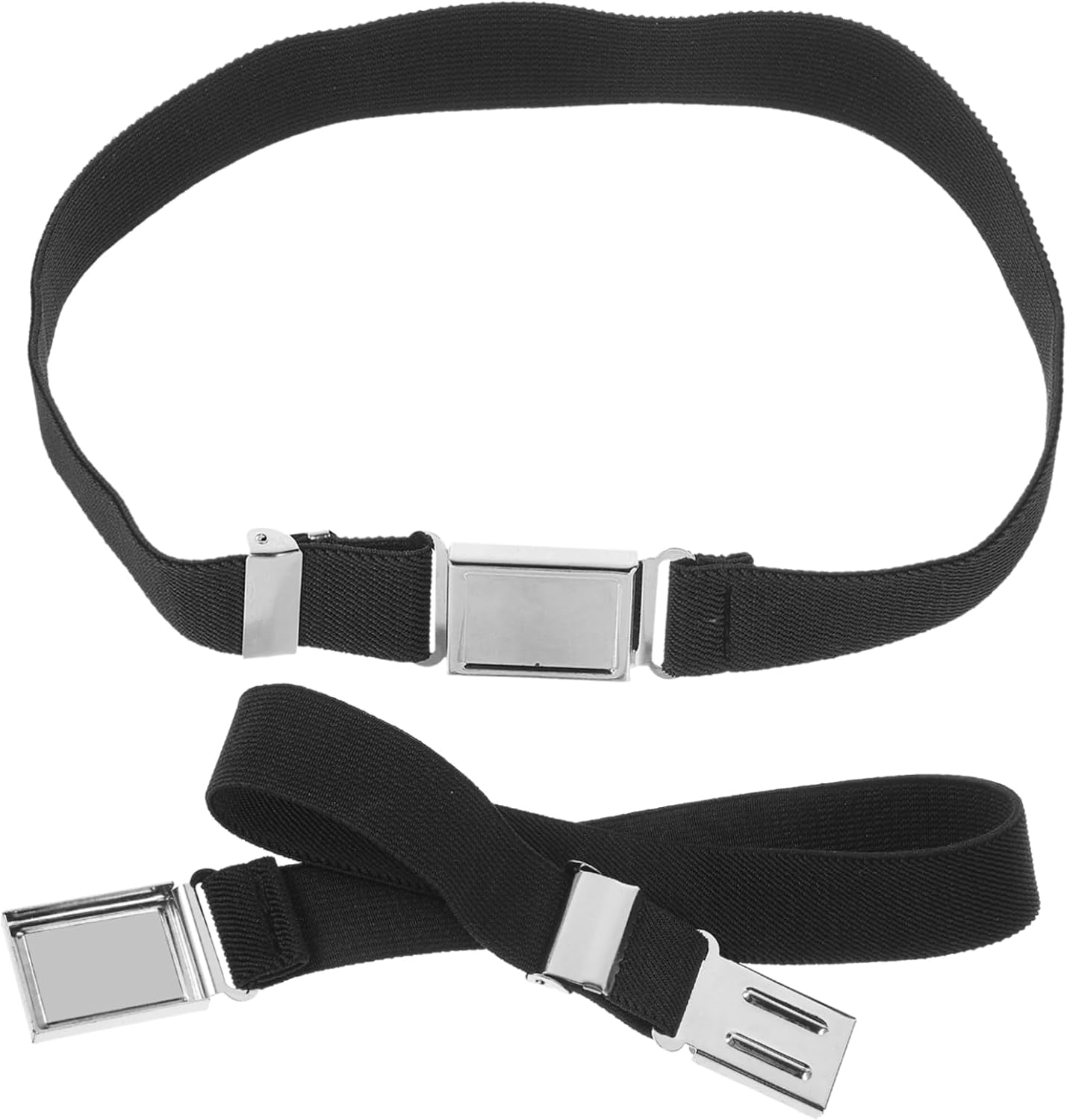 2pcs Buckle Waist Belt Elastic Adjustable Girl Decorative Waistband for Black Accessories