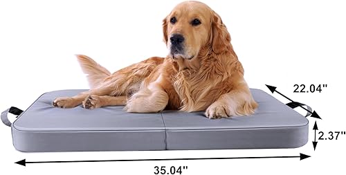 Miniatura 3 de Camas grandes para perros Washagle de 35 x 22 pulgadas, adecuadas para perros de 40 a 45 libras, cama de espuma viscoelástica impermeable para