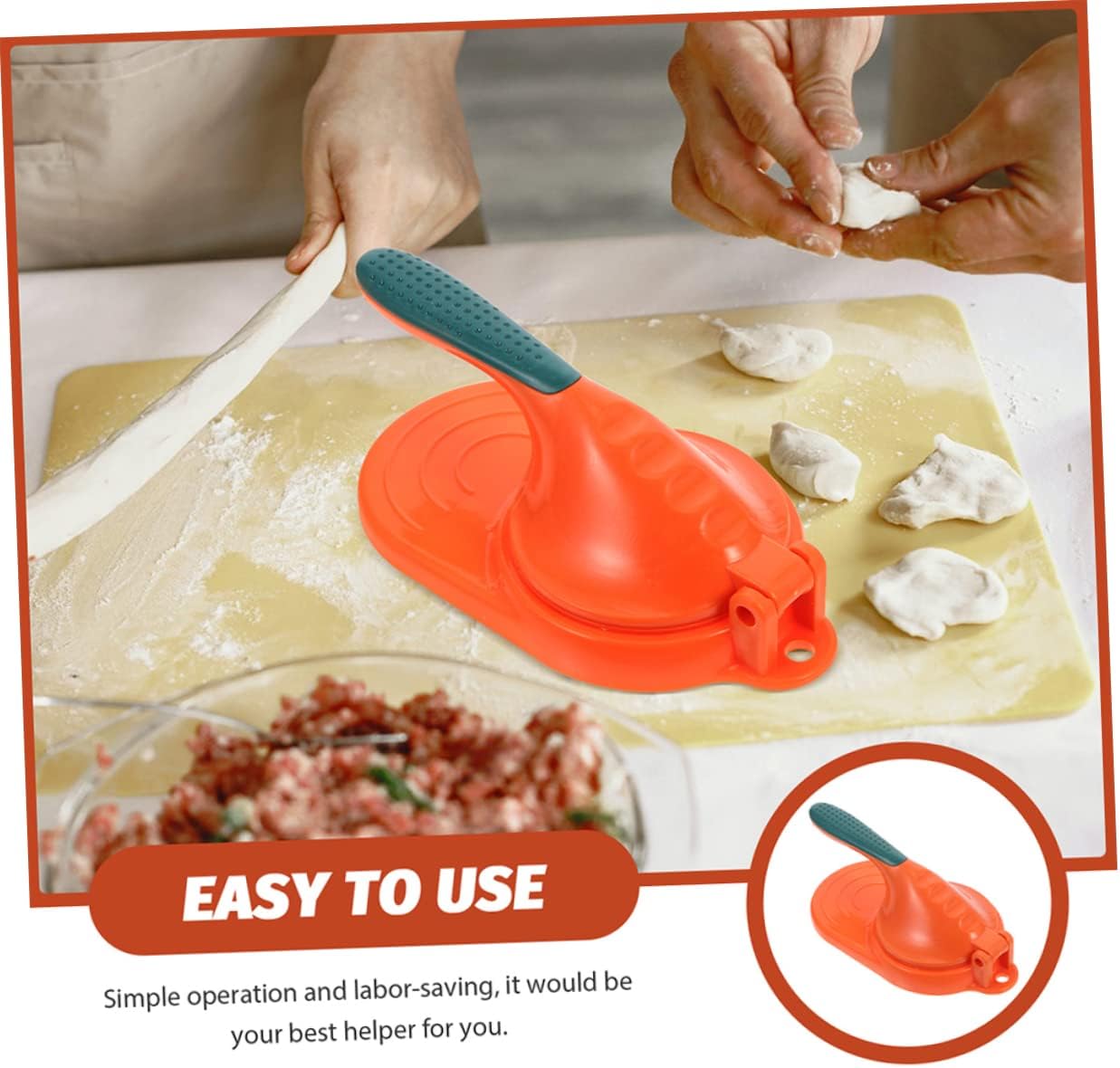 2pcs Convenient Pressers for Quick Dumpling Wrappers Manual Dumpling Maker Molds for Empanadas Ravioli and Pies Sturdy and Simple for Home and Restaurant Use