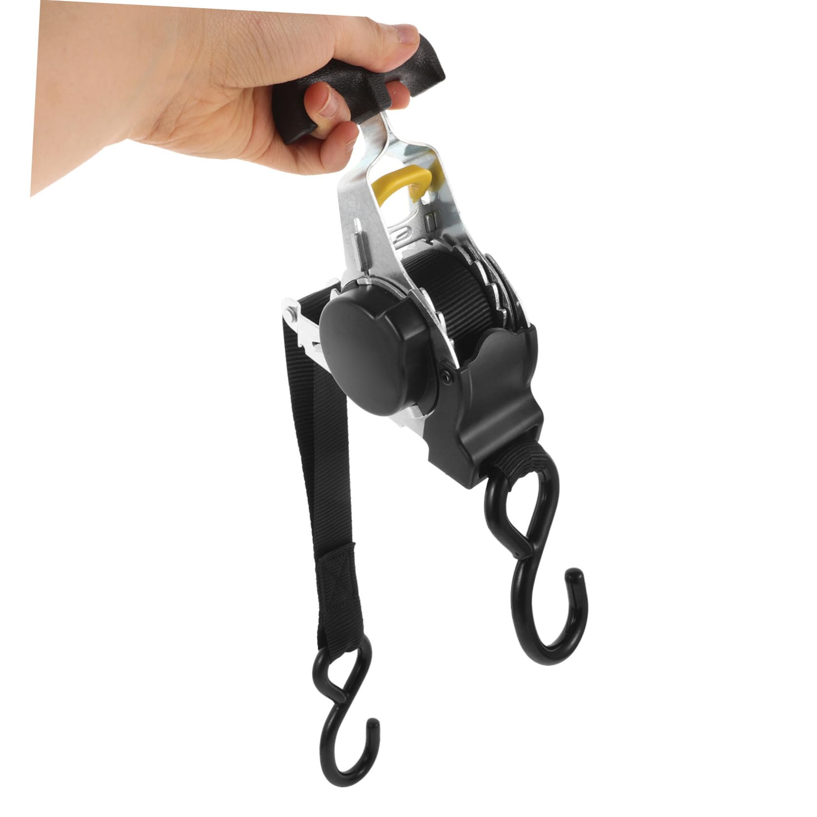 Sangle D'arrimage à Cliquet Automatique 0, 68 Ton en Polyester | Charge, Bagages, Moto, Fixation Fiable, Renforcée, Format Compact pour Usage Quotidien
