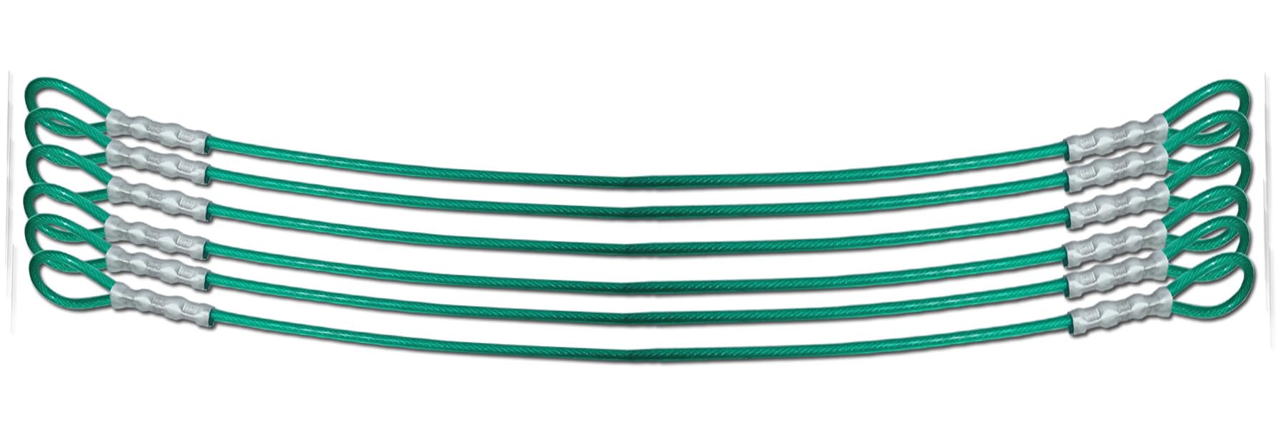 DilliWale Heavy-Duty Extension Hanging Wire Rope for Pots Plants Flower Basket Multipurpose Hangers for Indoor/Outdoor Balcony Garden Lights/Lamps (Thickness,3mm Green/Silver) (2ft/3ft) (2ft/6pices) (B0CNH6ZDVK) Amazon Price History, Amazon Price Tracker