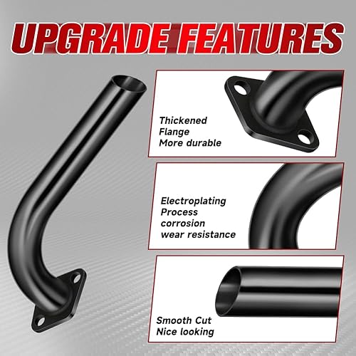 Miniatura 7 de FVRITO Kit de tubo de escape de mini bicicleta para Predator 212cc 224cc 196cc Coleman CT200U BT200X CT200U-EX 6.5hp GX160 GX200 Motor pequeño Baja