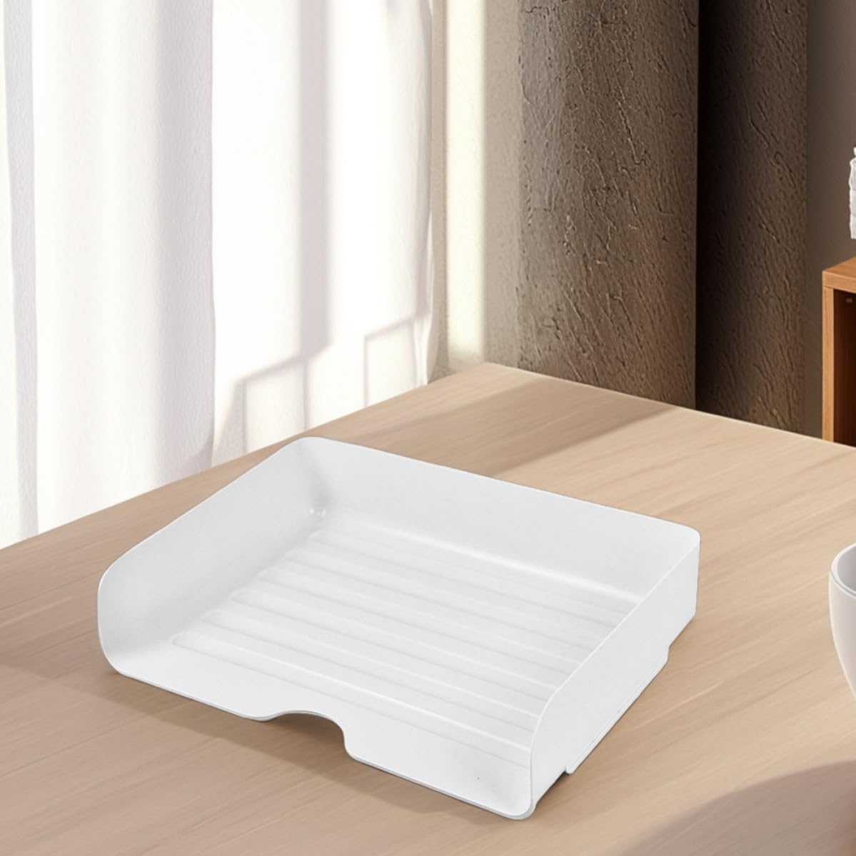 4 Piezas Bandeja de Papel de Escritorio Apilable, Organizador