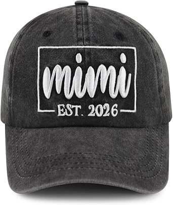 Tbstlumd Funny Mimi Est 2026 Hat for Women, Adjustable Embroidered Grandma Baseball Cap