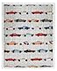 Lush Decor Cars-Überwurf, wendbare Sherpa-Decke mit Rennaufdruck-Design für Kinder, 152,4 x 127,7 cm, Blau und Orange