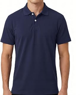BINOCHE Polo T Shirts for Men Short Sleeve Quick Dry Fit Mens Golf Shirt Moisture Wicking for Business Casual Workout