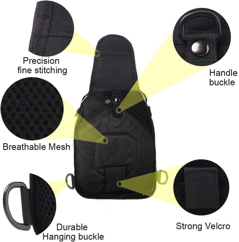 FAMI Tactical Sling Bag Pack Military Rover Shoulder Backpack EDC Assault Range Bag, Water-Resistant with Flag Patch - Image 5