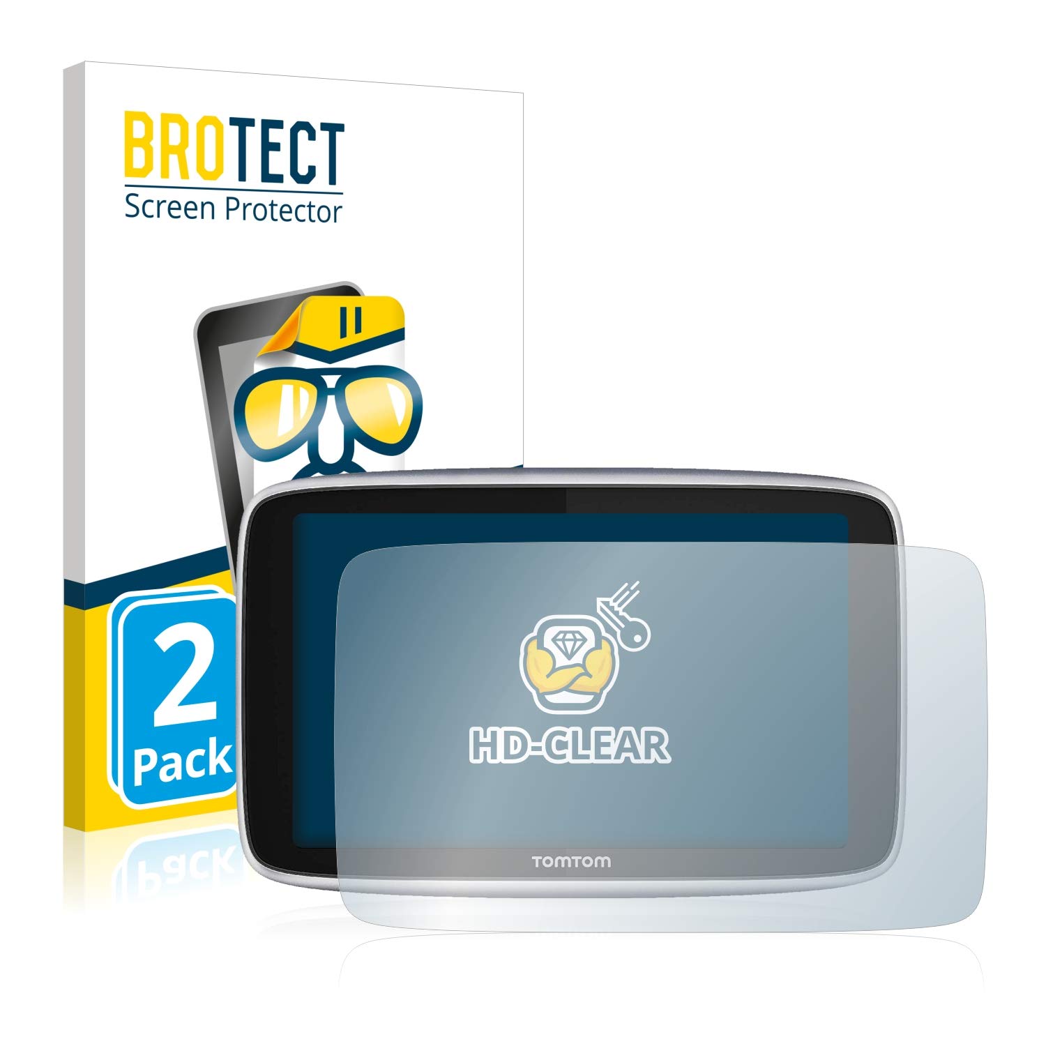 brotect Pellicola Protettiva per TomTom Go Expert 7 Protezione Schermo (2 Pezzi) [Trasparente, Anti-Impronte