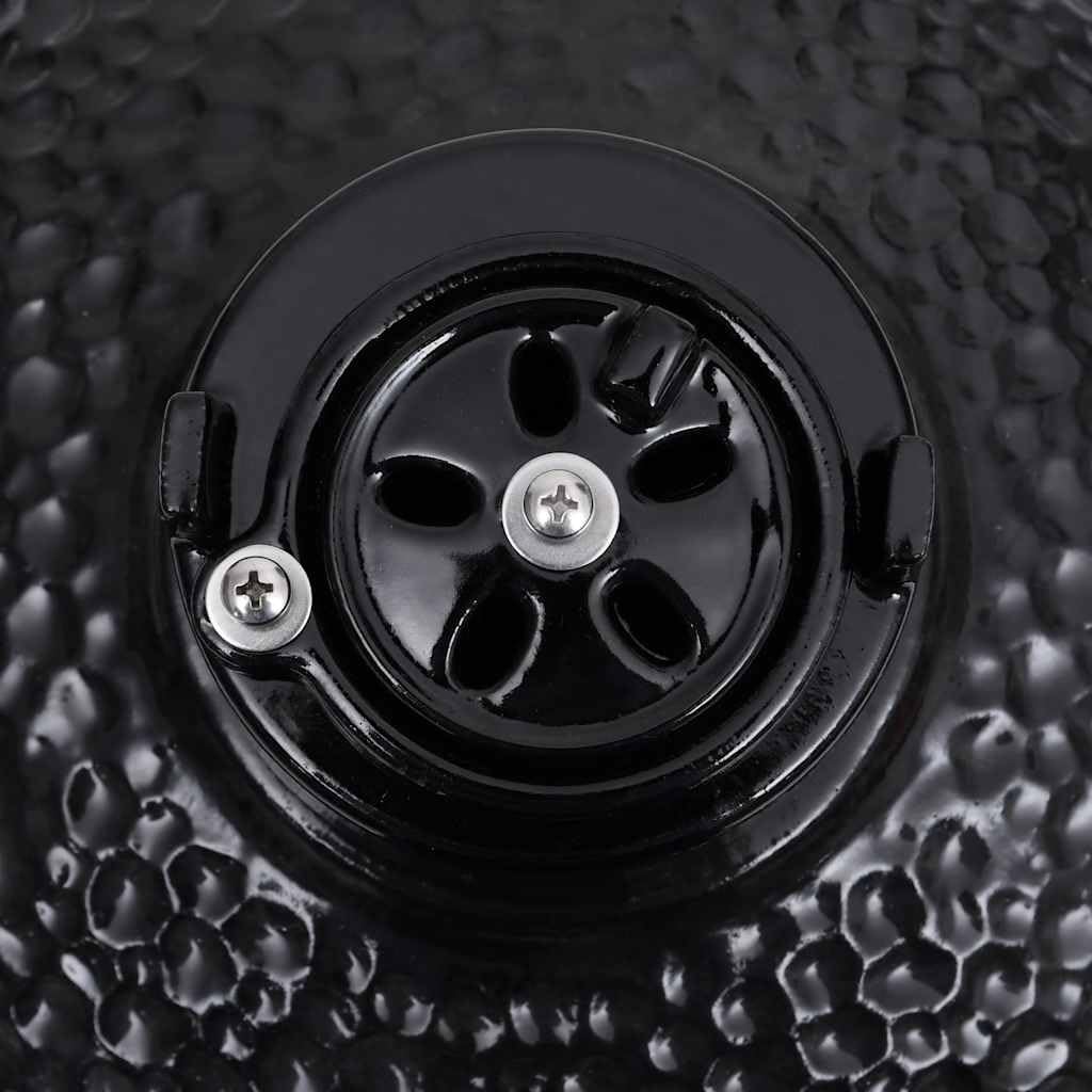 vidaXL Barbecue Affumicatore 2 in 1 Kamado in Ceramica 56 cm Nero