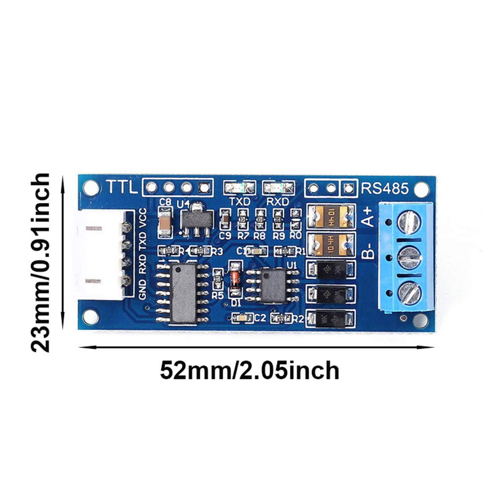 Zestaw 2 adapterów TTL na RS485 moduł 3,3 V 5 V sygnał szeregowy port konwerter zasilania do Arduino AVR z kablem 24AWG