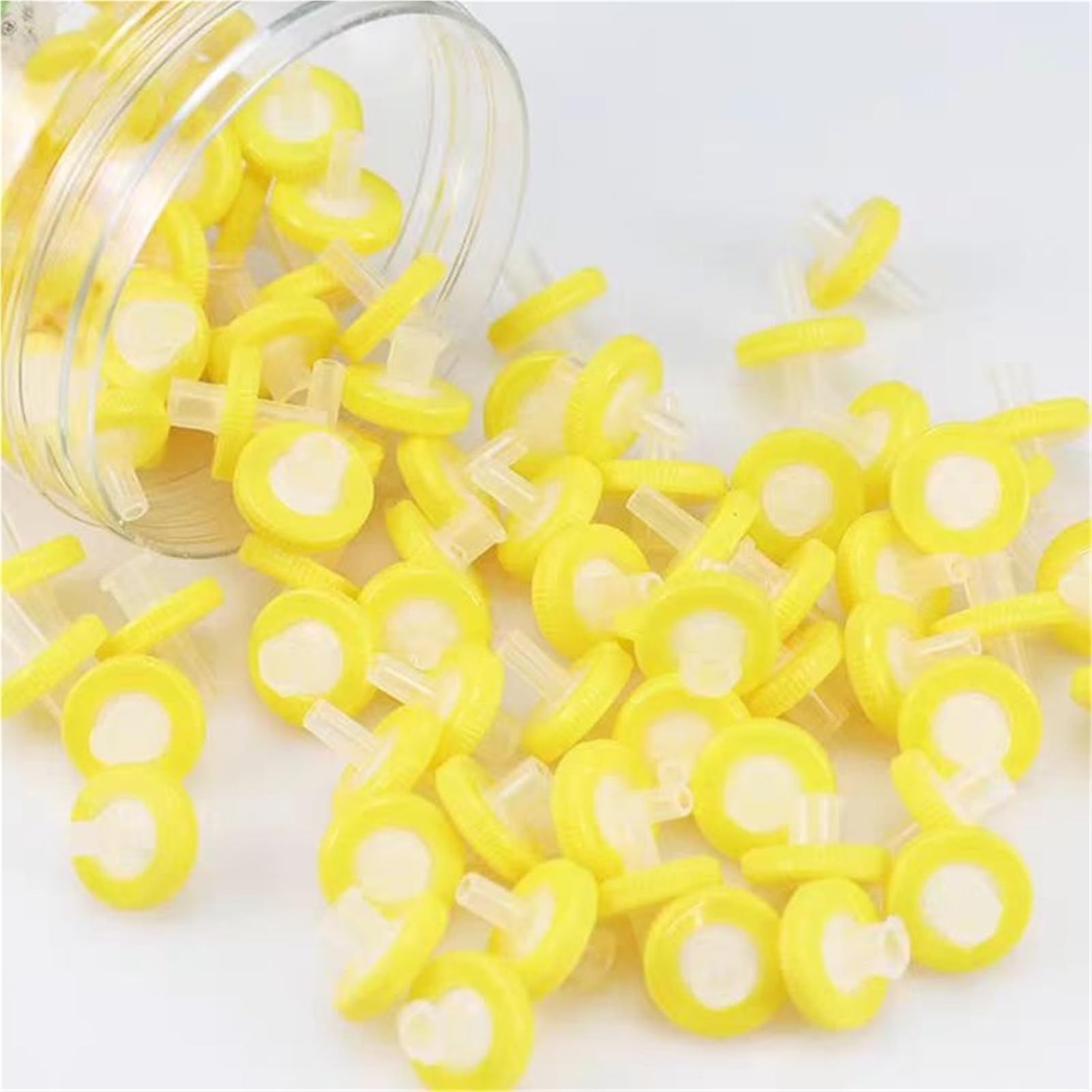 100 Stück/Lot Lab 33 mm Einweg-Köderschlingenfilter MCE/Nylon/PES/PVDF Spritzenfilter 0,22/0,45um Millipore Membran (33 mm 0,22 um PVDF)