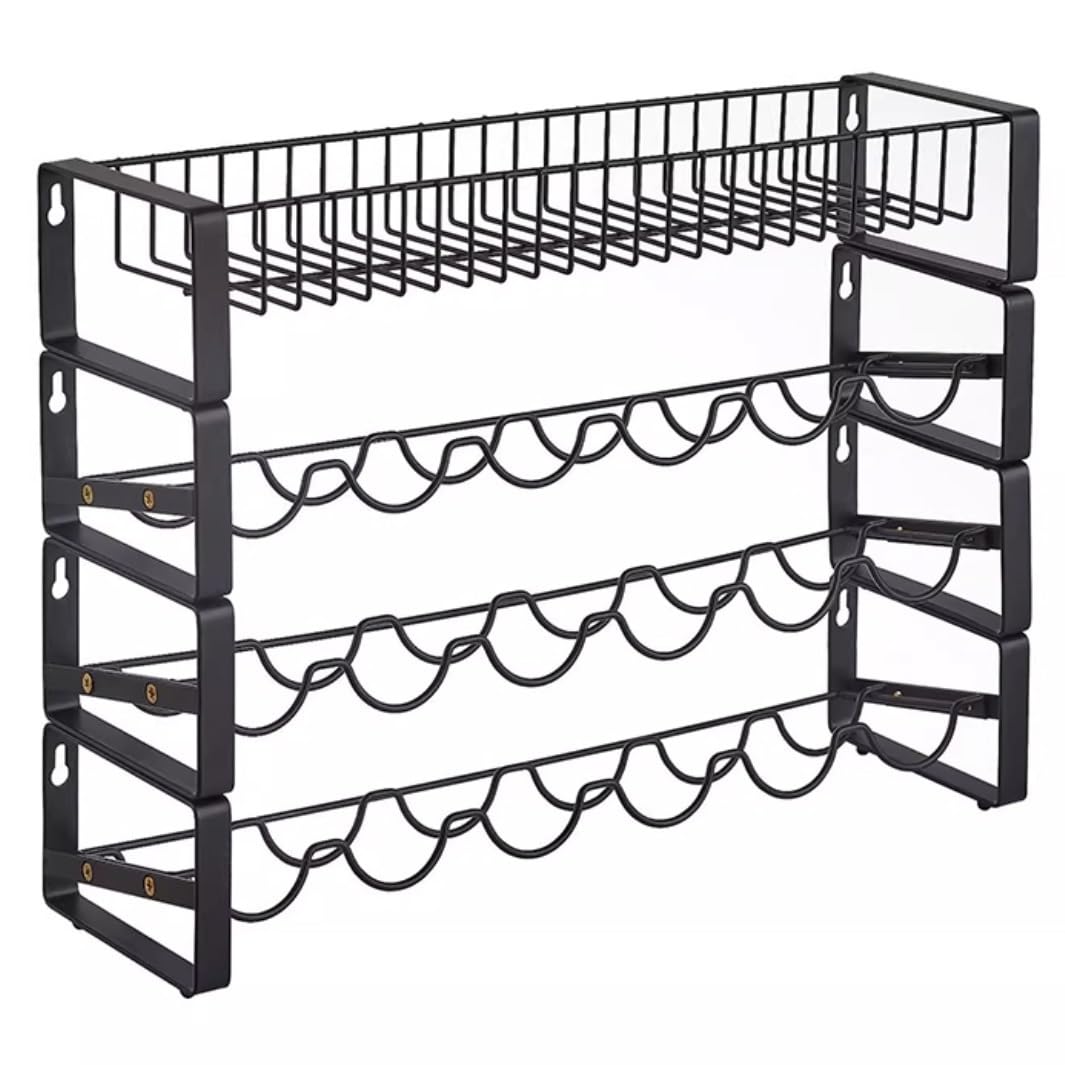 FYIYIEW spice rack, 4-tier Metal Spice Rack Stand Holder Seasoning Bottle Storage Kitchen Organizer