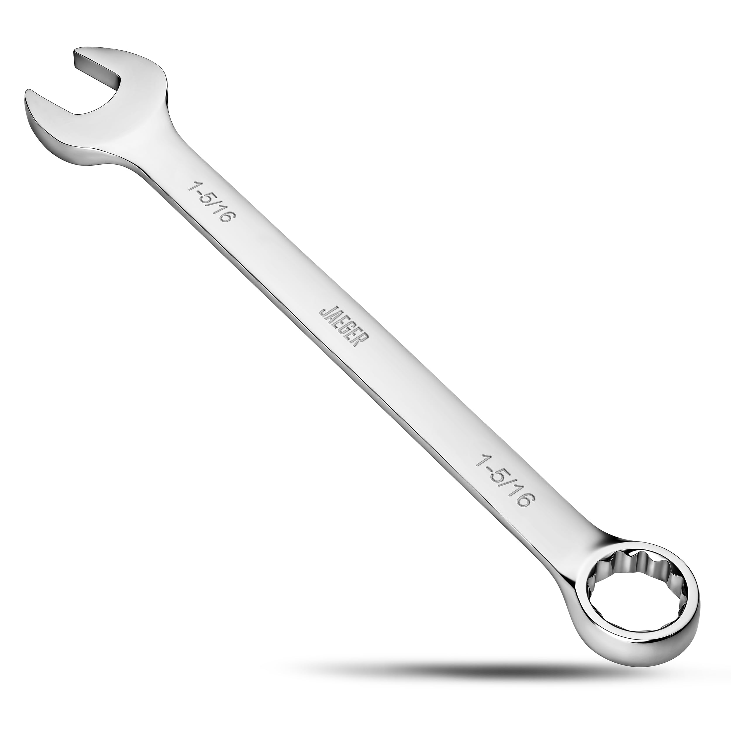 Jaeger 1-5/16 Inches Jumbo Combination Wrench with 15° Offset Box End – Heavy-Duty Metric Wrench with 12-Point Box End, High-Strength Steel,