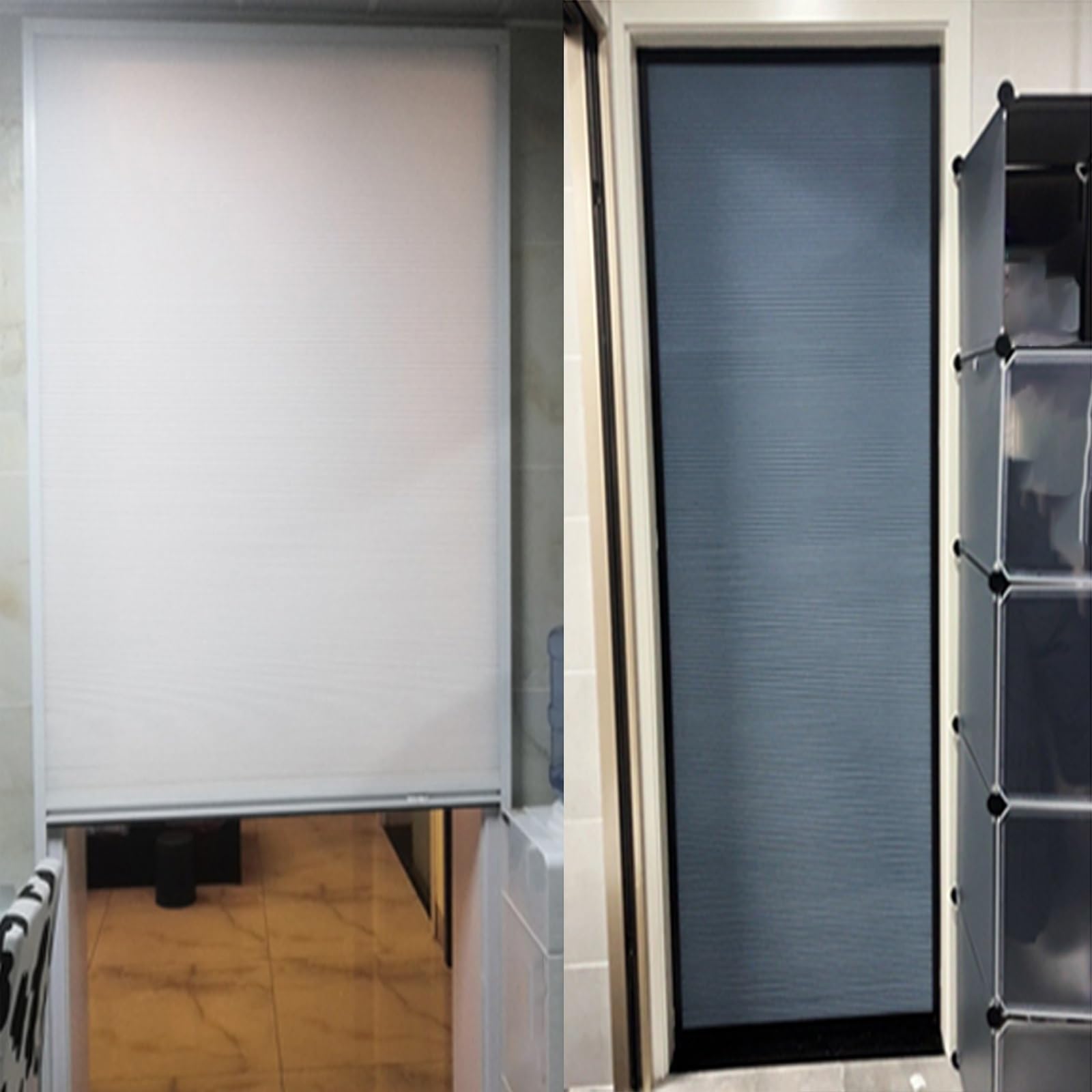 Porte Coulissante, Porte Pliante Accordéon Porte Séparation Alvéolée Meuble À Chaussures/penderie, Porte Coulissante Abattante - sans Perçage Et Personnalisable(White,100X75cm)