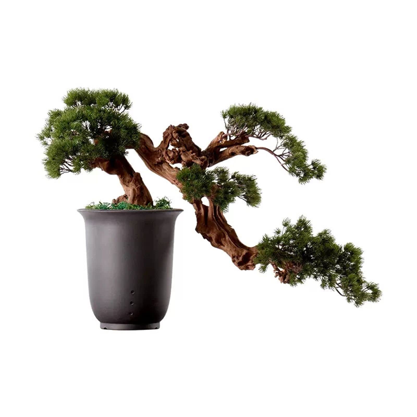 IUokLU Tree Fake Plant Artificial Bonsai Tree New Chinese-style Simulation Welcome Pine Bonsai Tree Interior Living Room Decor Simulation Potted Plant with Ceramic Vase Potted Tree Artificial
