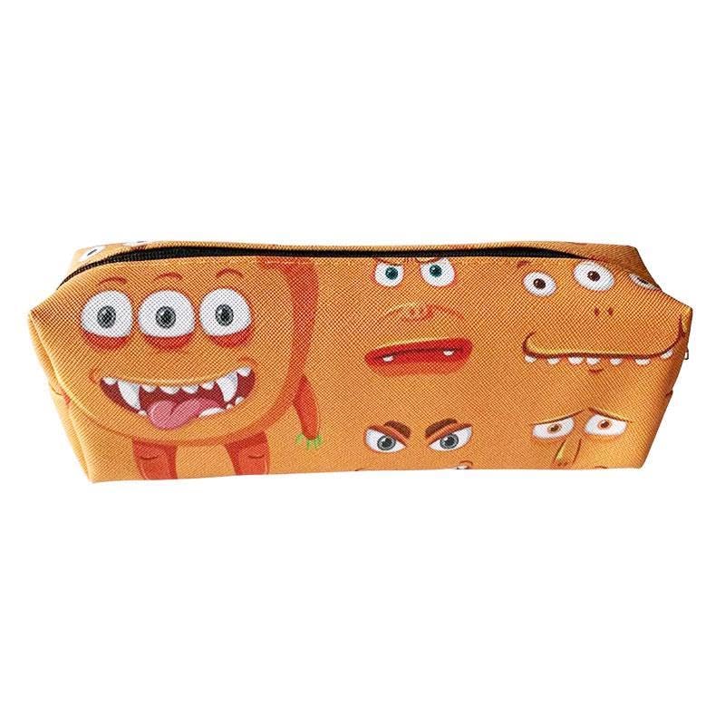 Estojo Escolar Infantil Monstros Laranja - VMP