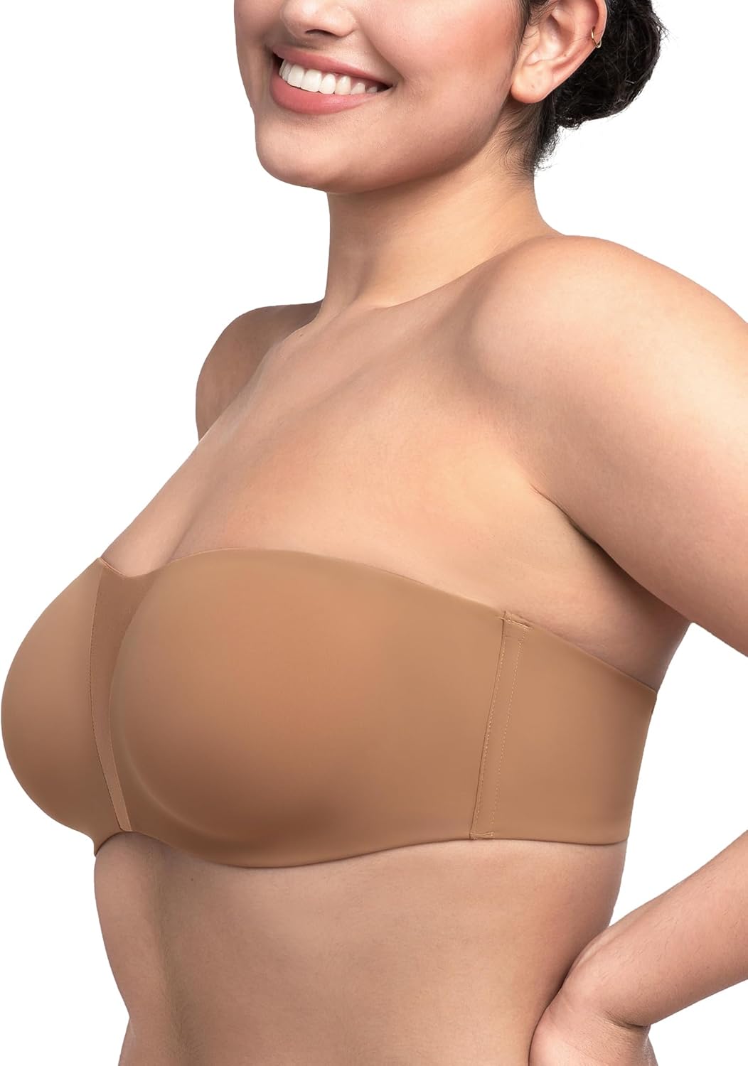 HSIA Strapless Bra for Big Bust Women, Plus Size Full Coverage Bandeau Fiery Bra Anti-Slip Underwire Support for Large Breast - Image 2