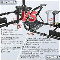 Vista 4 de Marada Racing Simulator Cockpit Stand with Black SeatRacing Game Stand fits Logitech G25 G27 G29 G920 G923 Thrustmaster FanatecSteering Wheel Stand