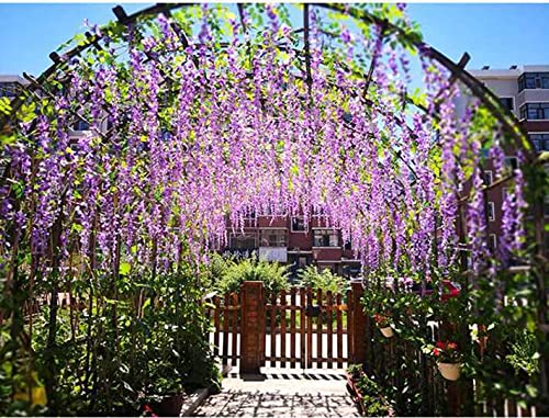 Amazon.co.jp: 12本入り 藤の花 造花 フェイクフラワー グリーン