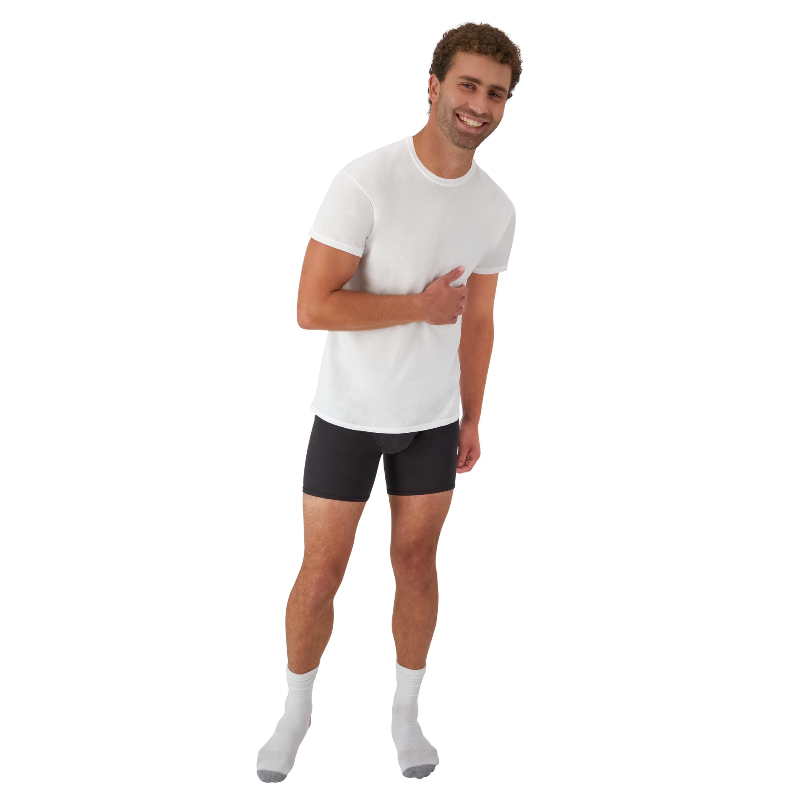 Hanes Men's Undershirts T-Shirt Pack, 12-Pack, Cotton Tees for Men, Moisture-Wicking, Assorted view 7