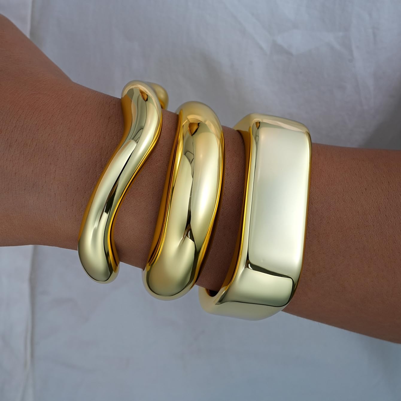Gold Cuff Bracelet for Women image 3