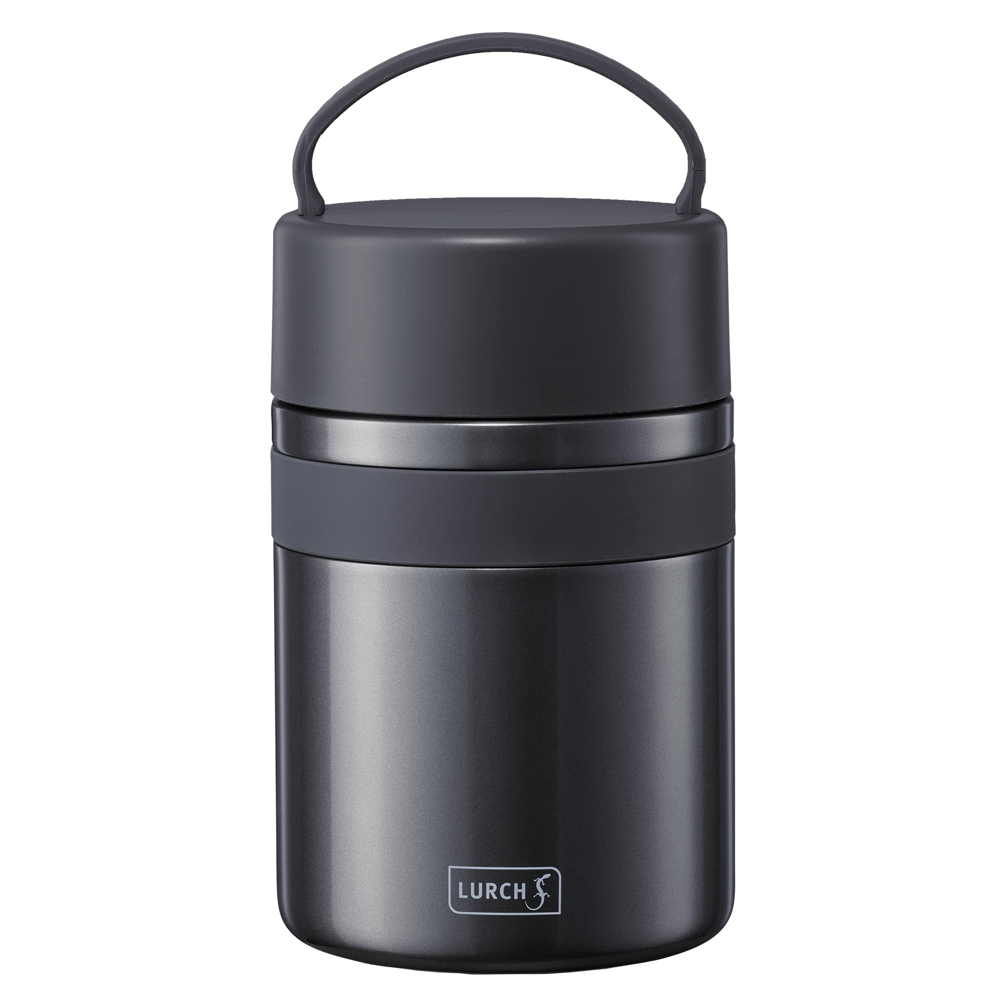 Termo de acero inoxidable gris metalizado Lurch 240844 portátil para agua y café