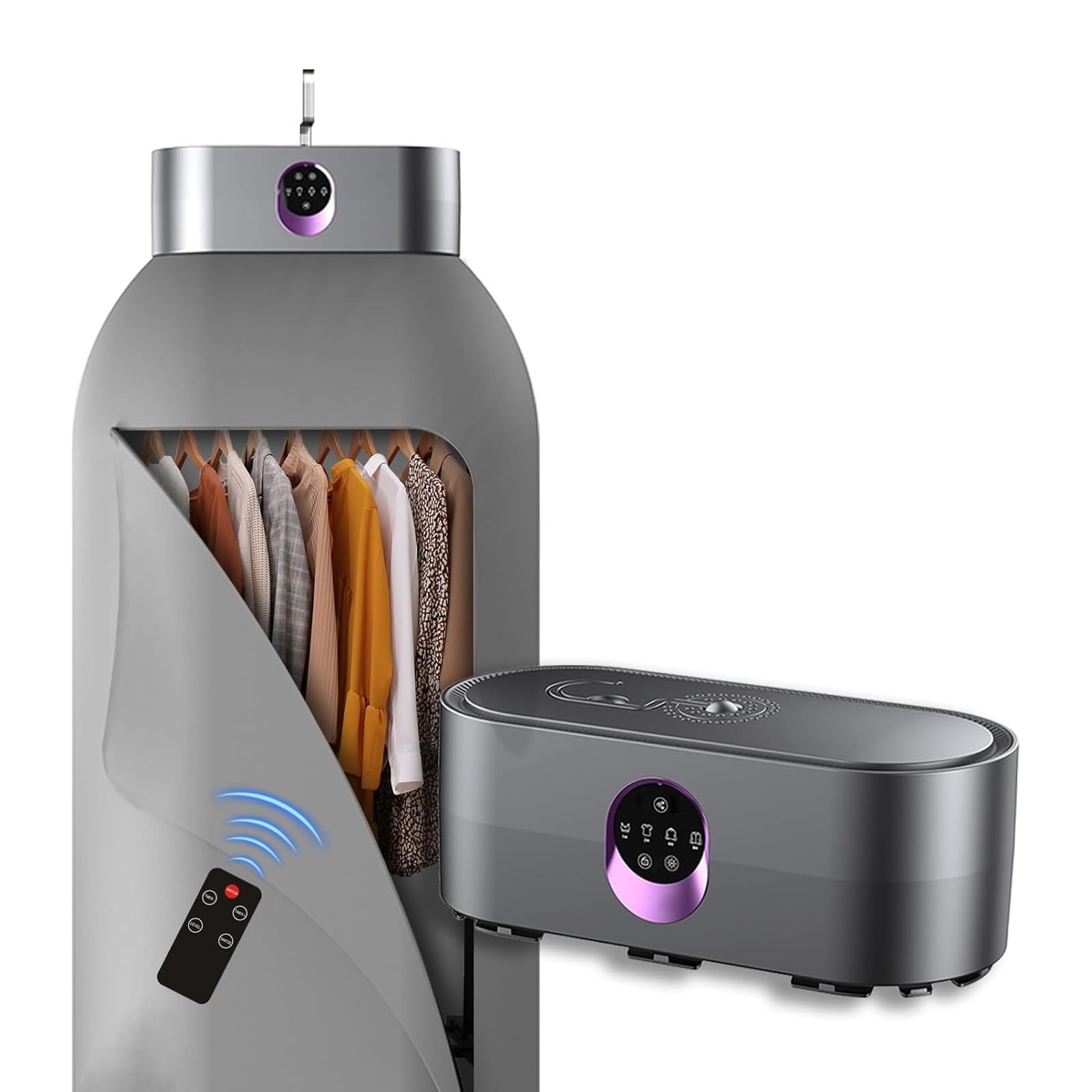 Secadora Eléctrica Compacta Con Temporizador Automático, Secadora De Ropa Portátil,Secadora Plegable y Portátil Para Pisos, Hogares y Viajes (Gris)