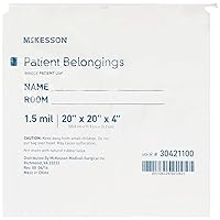 Vista 1 de McKesson Bolsa de pertenencias para pacientes con cierre de cordón, blanca, 4 x 20 x 20 pulgadas, 250