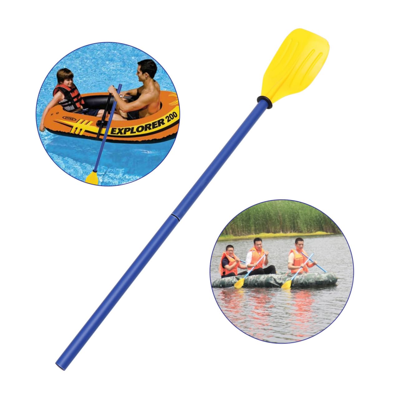 KICHOUSE French Oars Plastic Paddles 2 Pairs Kayak Paddles Collapsible for Boat Canoe