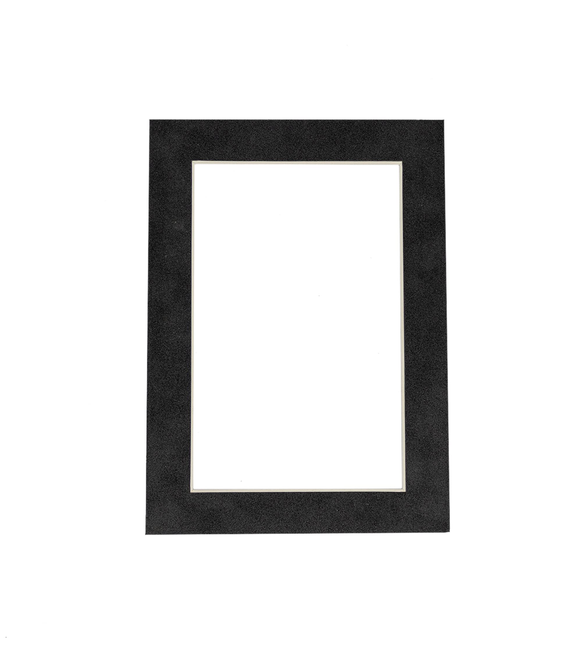 Ash Suede Acid Free 12x16 Picture Frame Mats with White Core Bevel Cut for 11x14 Pictures - Fits 12x16 Frame - One Mat
