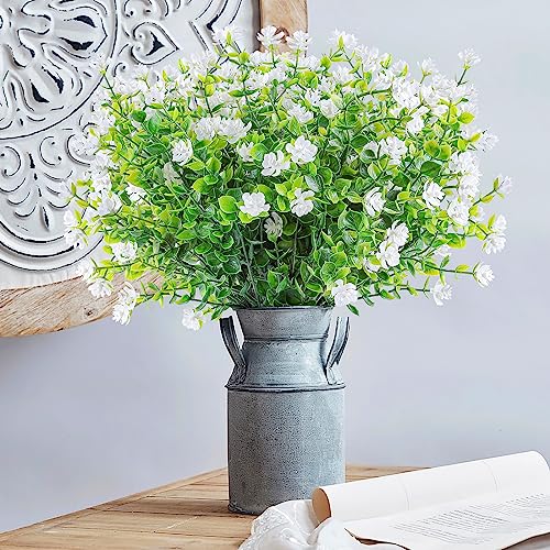Image of AmyHomie 20 PCS Artificial Flowers for Outdoors, UV Resistant Fake Plants