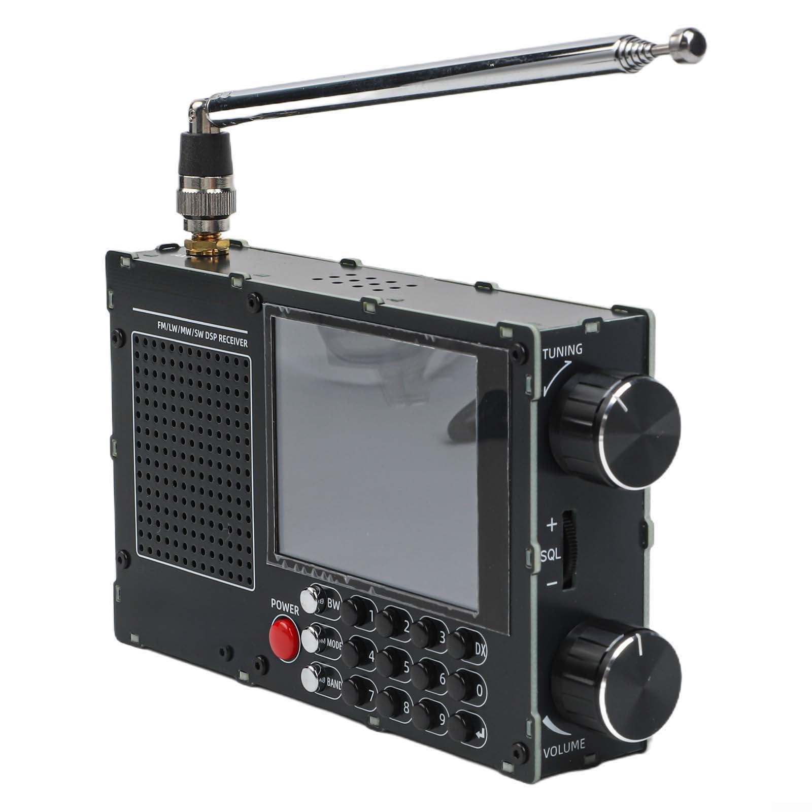 DP-666 TEF6686 Radio Empfänger für Full Band für fm AM Kurzwelle RDS für dsp 5000mAh für akku 2,8 Zoll LCD Tragbares Gerät für Reise Camping(Black)