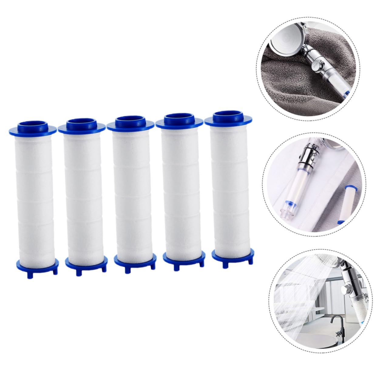 5 cartucce filtranti per doccia ad alta pressione, filtri sostituibili per soffioni doccia rimovibili, facile installazione per acqua purificata e cura della pelle più sana