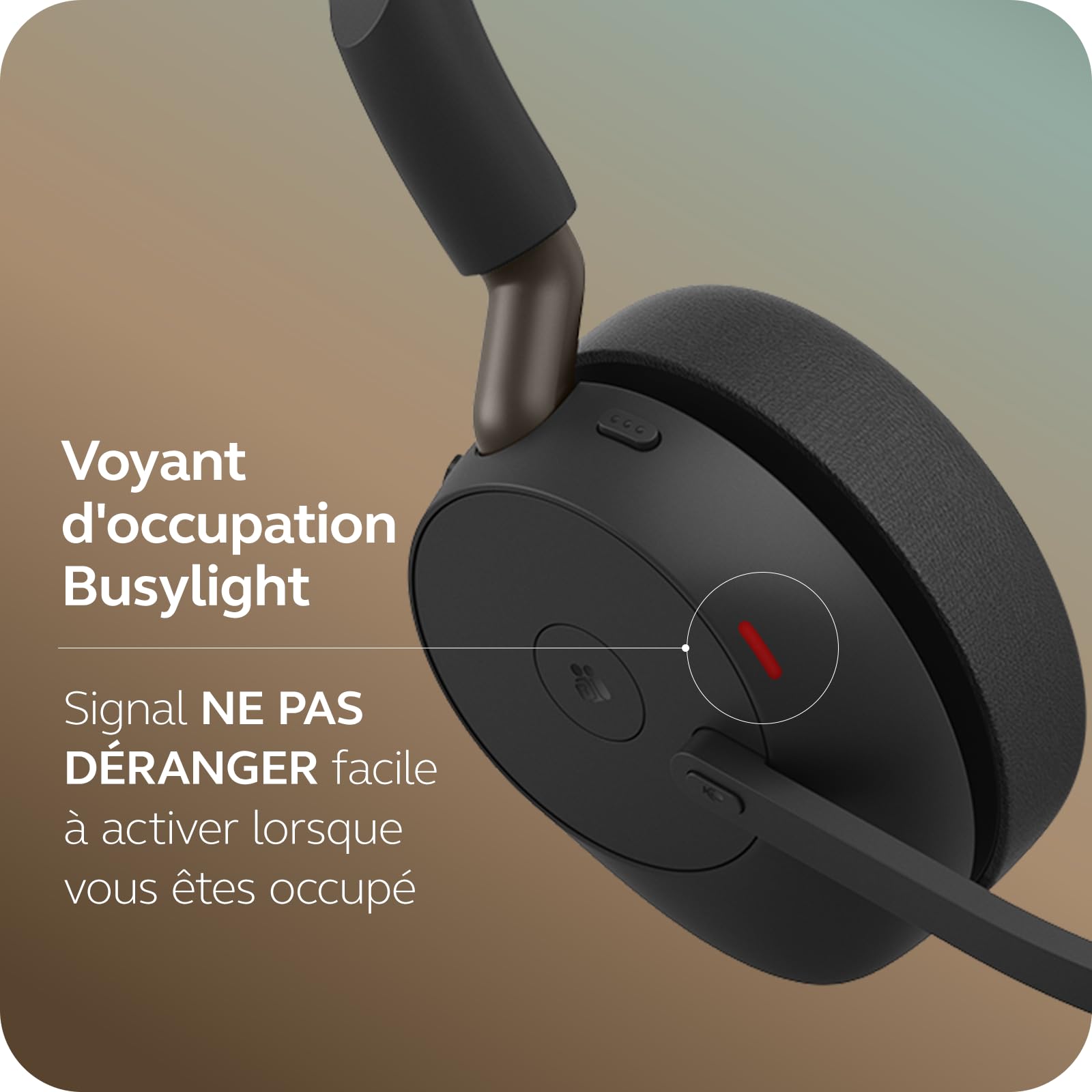 Jabra Evolve3 65 Casque sans Fil Bluetooth Mono avec Micro, MS Teams, USB-C