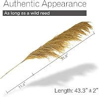 penepico Arany Pampafű Dekoráció 110cm - 4 db Magas Természetes Hatású Szárazvirág, Boho Lakásdekoráció Vázába, Esküvői Dekorációhoz 7