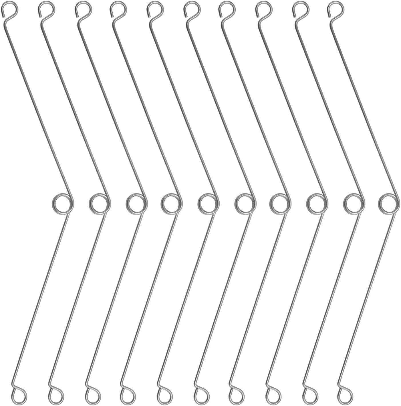 20pcs Recessed Lighting Spring Clips, Silver Torsion Spring Clip Bathroom Fan Tool Ceiling Fan Tool Recessed Lighting Accessories