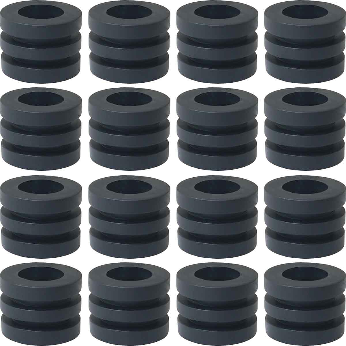 WHYHKJ 16PCS Foosball Machine Gasket Black 2.2x3cm Foosball Hard Cushion Silicone Rubber Cushion Washers Mini Foosball Washers