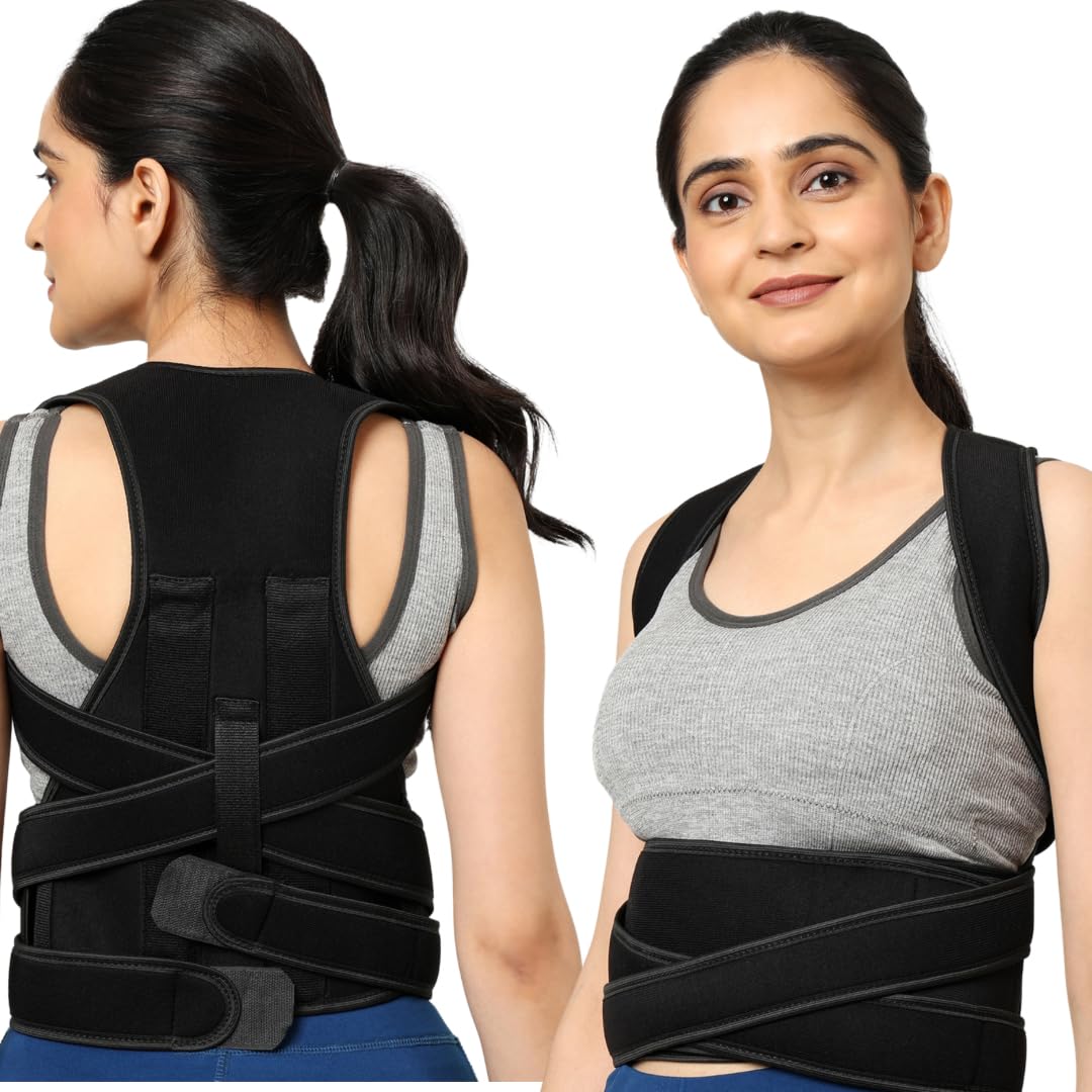 DR FIT Free Size Posture Corrector Belt For Posture||Lower Back Pain Support||Unisex||Metallic Stand (B0D2TCV5LW) Amazon Price History, Amazon Price Tracker