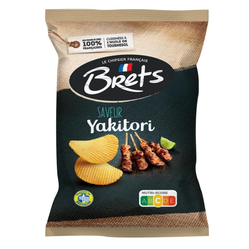 Chips Bret's Yakitori 125g : tranches croustillantes intenses goût grillade japonaise (Lot de 4)
