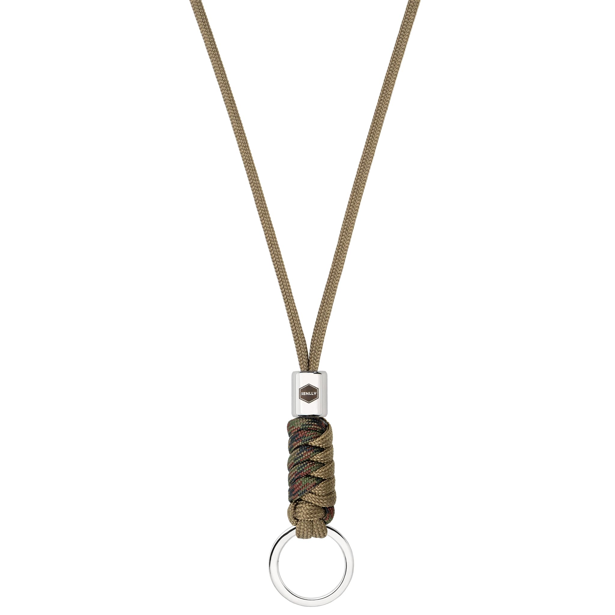 SENLLY Neck Lanyard Keychain for keys, Cell Phone, ID Badge Holder, Paracord Braided Design with Stainless Steel Hardware