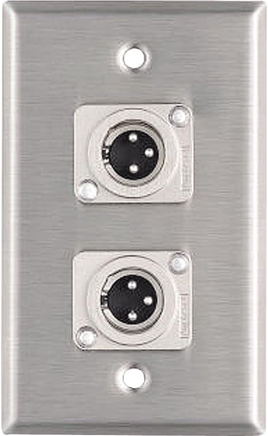 Pro Co WP1008 Single Gang (2) XLRM Non-Latching Wall Plate
