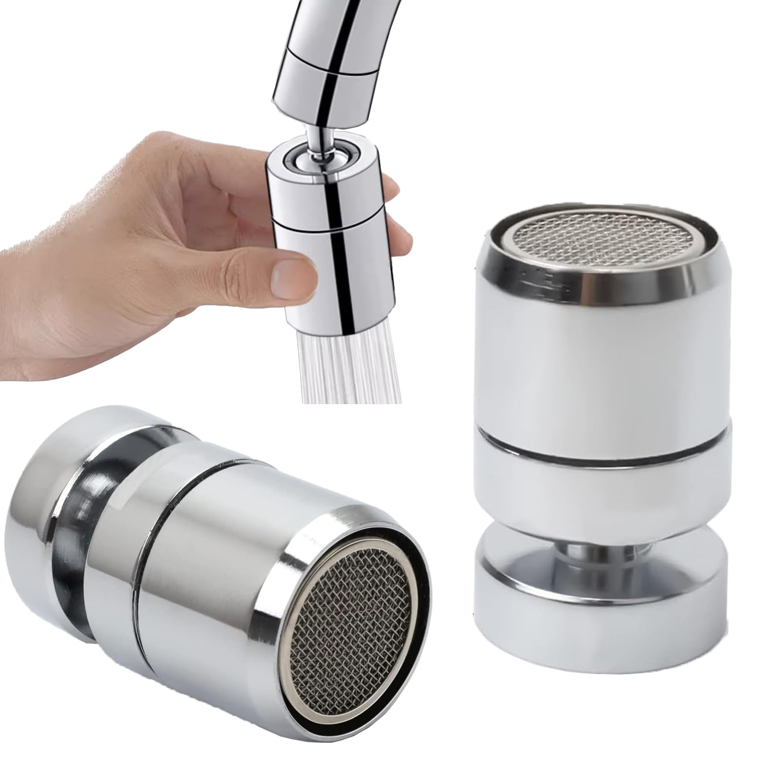 2 pezzi Aeratore Rubinetto, Rompigetto per Risparmio Idrico Aeratore, 360°Aeratore Rubinetto,per Filtro per Rubinetto per Lavello Bagno,Risparmio d'Acqua