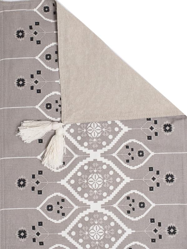 Image of Blanc 9 Rythm Home & Kitchen Pure Cotton Printed 4 /6 Seater Table Runner|(33x182) cm