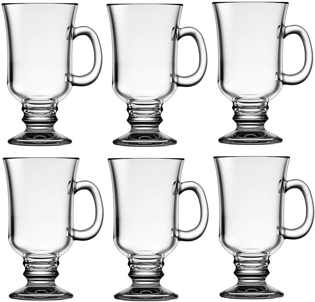 Topkapi 250.868 McKahan - Irish Coffee, Punsch, Glühwein, Heiße Schokolade Becher mit Henkel, Modell 44868, ~235 ml, 6 Stück