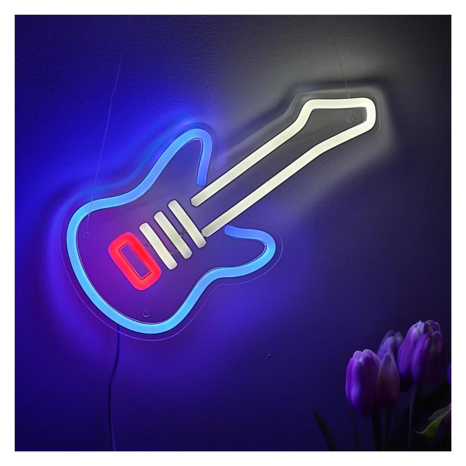 cartelli al neon personalizzati Insegna Al Neon Per Chitarra Luci Dimmerabili Alimentate Tramite USB Per Negozio Club Spettacolo Musicale Studio Festival Decorazione Da Parete 13.8cm×28.9cm