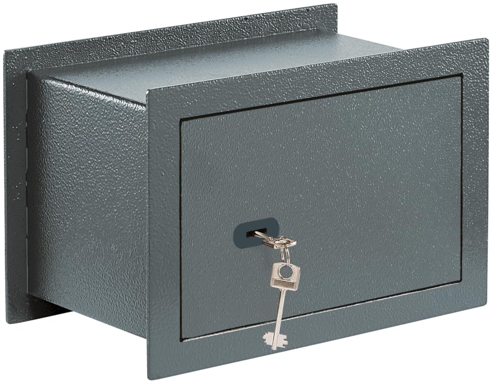 Burg-Wächter - Coffre-fort mural avec clé - 10,6 l - 9,98 kg - Pure-Safe PSW 120 K - Anthracite - Extérieur : 254 x 360 x 195 cm (H x l x P)